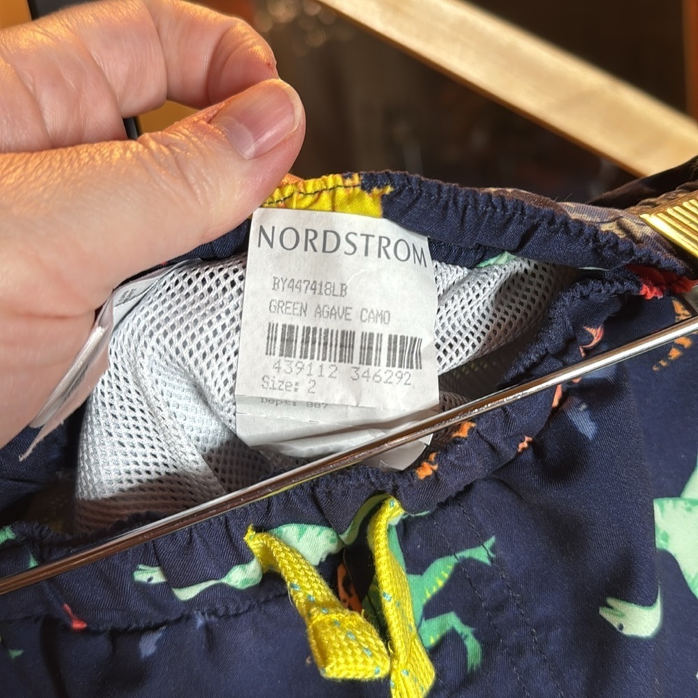 NWOT Tucker & Tate Navy Multi Dinosaur Swim Trunks Size 2 - Picture 7 of 7